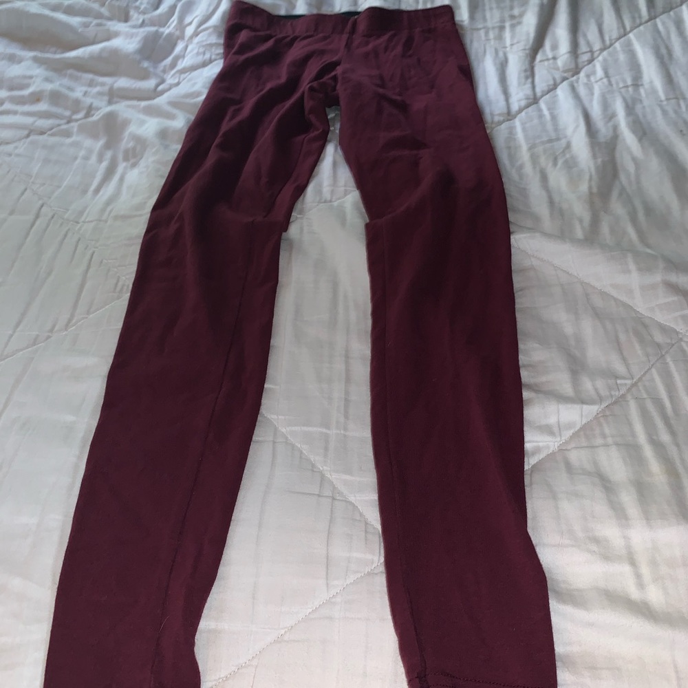 Cotton Leggings maroon color